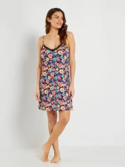 Camisón Con Tirantes Finos - BEIGE -Zalaris Tienda camison con tirantes finos beige ala49 1 frb3