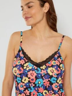 Camisón Con Tirantes Finos - BEIGE -Zalaris Tienda camison con tirantes finos beige ala49 1 frb4