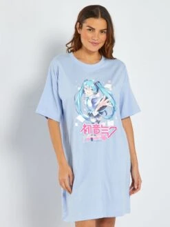 Camisón Oversize 'Hatsune Miku' - NEGRO -Zalaris Tienda camison oversize hatsune miku negro ahr46 1 frb3