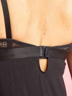 Camisón Vaporoso Posoperatorio De Encaje - Negro -Zalaris Tienda camison vaporoso posoperatorio de encaje negro anu55 1 frb4