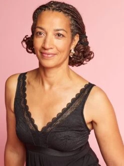 Camisón Vaporoso Posoperatorio De Encaje - Negro -Zalaris Tienda camison vaporoso posoperatorio de encaje negro anu55 1 frb6