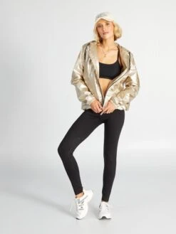 Cazadora Con Capucha Plateada - AMARILLO -Zalaris Tienda cazadora con capucha plateada amarillo adq31 1 frb4