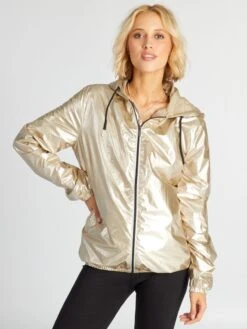 Cazadora Con Capucha Plateada - AMARILLO -Zalaris Tienda cazadora con capucha plateada amarillo adq31 1 frb5