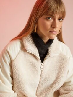 Cazadora En Dos Materiales - BEIGE -Zalaris Tienda cazadora en dos materiales beige zo304 1 frb5