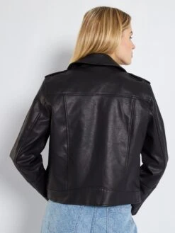 Cazadora Sintética Lisa - Negro -Zalaris Tienda cazadora sintetica lisa negro zo456 4 frb3