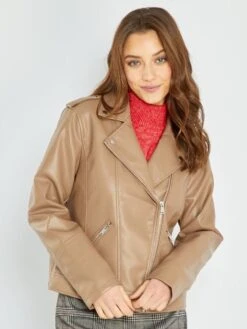 Cazadora Sintética Lisa - Topo -Zalaris Tienda cazadora sintetica lisa topo zo456 3 frb5