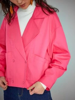 Cazadora Vaquera - Rosa Intenso -Zalaris Tienda cazadora vaquera rosa intenso zq990 1 frb5