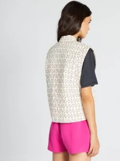 Chaleco Acolchado Estampado - Negro/blanco -Zalaris Tienda chaleco acolchado estampado negroblanco axo60 1 frb3