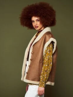 Chaleco De Borreguito - MARRON -Zalaris Tienda chaleco de borreguito marron anm83 1 frb5