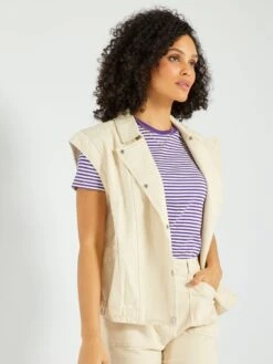 Chaleco Vaquero - BEIGE -Zalaris Tienda chaleco vaquero beige aeo79 1 frb3