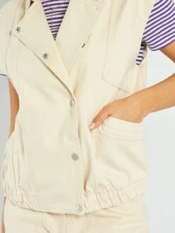 Chaleco Vaquero - BEIGE -Zalaris Tienda chaleco vaquero beige aeo79 1 frb7