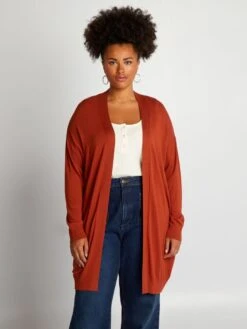 Chaqueta Abierta Hasta Mitad Del Muslo - GUACAMAYO MARRÓN -Zalaris Tienda chaqueta abierta hasta mitad del muslo guacamayo marron aeh87 3 frb2