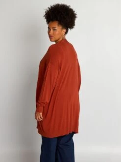 Chaqueta Abierta Hasta Mitad Del Muslo - GUACAMAYO MARRÓN -Zalaris Tienda chaqueta abierta hasta mitad del muslo guacamayo marron aeh87 3 frb3