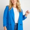 Chaqueta Blazer Con Doble Hilera De Botones - AZUL -Zalaris Tienda chaqueta blazer con doble hilera de botones azul ajf94 1 frb1