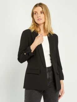 Chaqueta Blazer Con Manga 3/4 - Negro 11 Chaqueta Blazer Con Manga 3/4 - Negro -Zalaris Tienda chaqueta blazer con manga 34 negro aev93 1 frb5