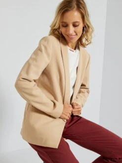 Chaqueta Blazer Semilarga - BEIGE -Zalaris Tienda chaqueta blazer semilarga beige zi093 1 frb4
