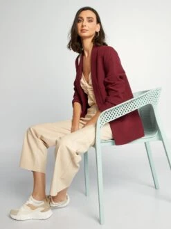 Chaqueta Blazer Semilarga - ROJO ROJIZO