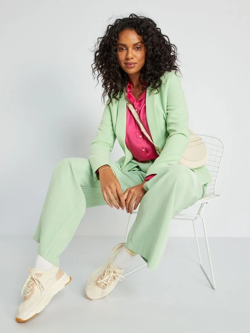 Chaqueta Blazer Semilarga - Verde Iris 4 Chaqueta Blazer Semilarga - Verde Iris - Imagen 2