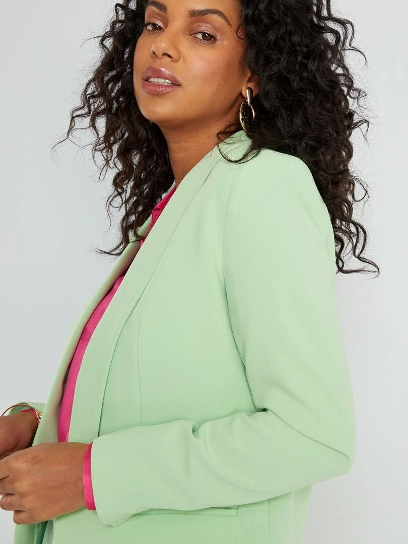 Chaqueta Blazer Semilarga - Verde Iris 7 Chaqueta Blazer Semilarga - Verde Iris - Imagen 5