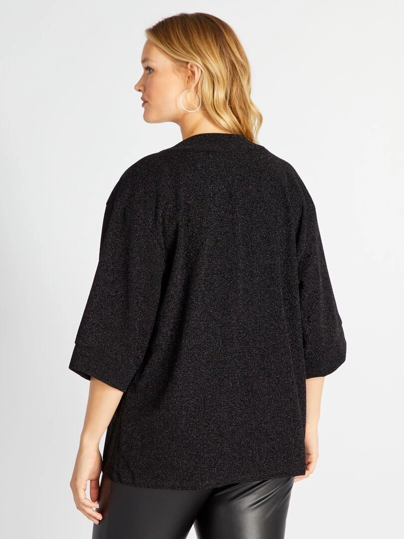 Chaqueta Con Brillos - NEGRO 1 5 Chaqueta Con Brillos - NEGRO 1 - Imagen 3