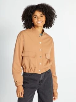 Chaqueta Corta Estilo Campus - AS BEIGE -Zalaris Tienda chaqueta corta estilo campus as beige azz41 1 frb4