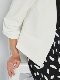 Chaqueta Corta Tipo Blazer - Blanco 9 Chaqueta Corta Tipo Blazer - Blanco -Zalaris Tienda chaqueta corta tipo blazer blanco zi094 6 frb3