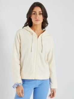 Chaqueta De Deporte Con Capucha - Beige -Zalaris Tienda chaqueta de deporte con capucha beige alb34 1 frb3