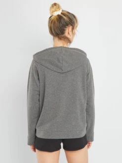 Chaqueta De Deporte Con Capucha - Gris -Zalaris Tienda chaqueta de deporte con capucha gris alb34 3 frb4