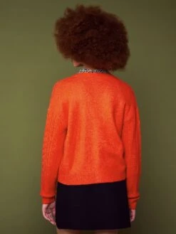 Chaqueta De Punto Calado Con Botones - NARANJA -Zalaris Tienda chaqueta de punto calado con botones naranja ajy36 3 frb3