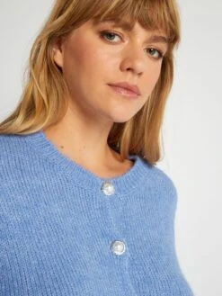 Chaqueta De Punto Con Cierre De Botones - Azul -Zalaris Tienda chaqueta de punto con cierre de botones azul aup41 1 frb4