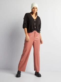 Chaqueta De Punto De Canalé - Negro