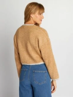 Chaqueta De Punto De Rizo - AS BEIGE -Zalaris Tienda chaqueta de punto de rizo as beige azz73 1 frb3