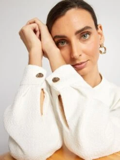 Chaqueta De Punto De Rizo - BEIGE -Zalaris Tienda chaqueta de punto de rizo beige ayq54 1 frb4