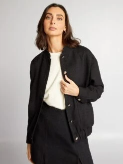 Chaqueta De Punto De Rizo - Negro -Zalaris Tienda chaqueta de punto de rizo negro ayq54 2 frb3