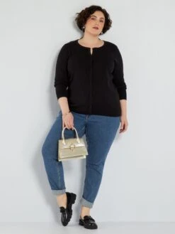 Chaqueta De Punto Fino - Negro -Zalaris Tienda chaqueta de punto fino negro yz782 3 frb2