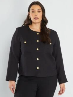 Chaqueta De Tweed - Negro -Zalaris Tienda chaqueta de tweed negro ato41 1 frb2