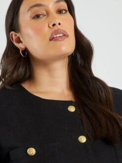 Chaqueta De Tweed - Negro -Zalaris Tienda chaqueta de tweed negro ato41 1 frb3