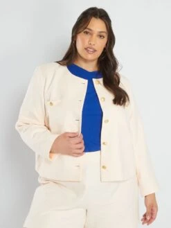 Chaqueta De Tweed - ROSA PÁLIDO_