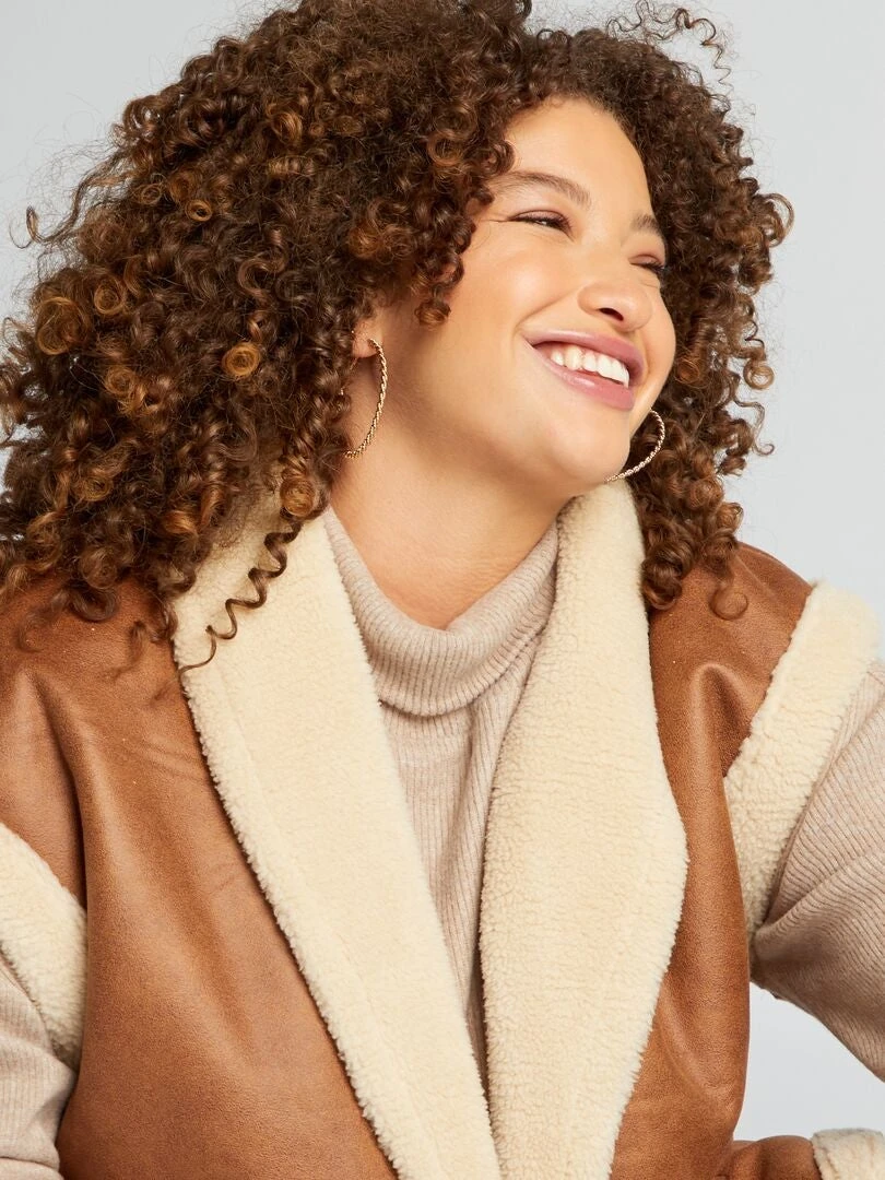 Chaqueta Efecto Piel - MARRÓN COMO_ 4 Chaqueta Efecto Piel - MARRÓN COMO_ - Imagen 2