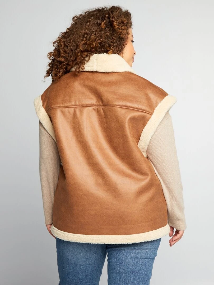 Chaqueta Efecto Piel - MARRÓN COMO_ 6 Chaqueta Efecto Piel - MARRÓN COMO_ - Imagen 4