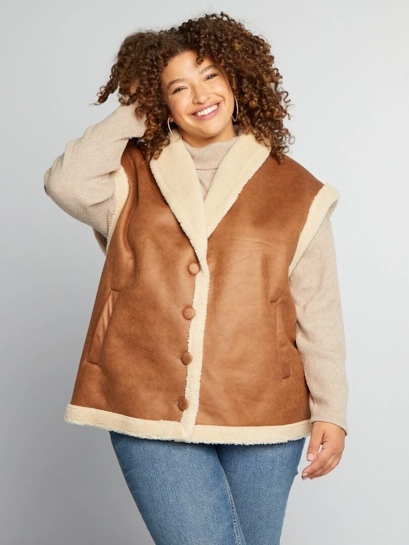 Chaqueta Efecto Piel - MARRÓN COMO_ 7 Chaqueta Efecto Piel - MARRÓN COMO_ - Imagen 5