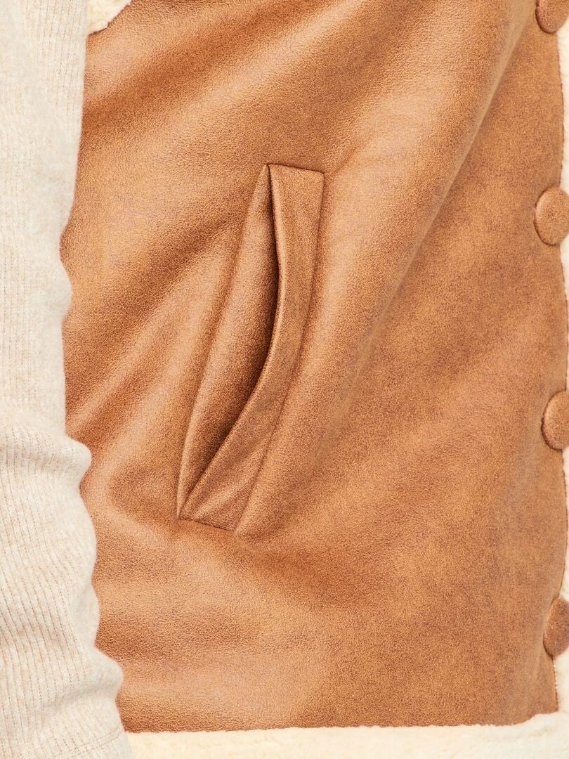 Chaqueta Efecto Piel - MARRÓN COMO_ 8 Chaqueta Efecto Piel - MARRÓN COMO_ - Imagen 6