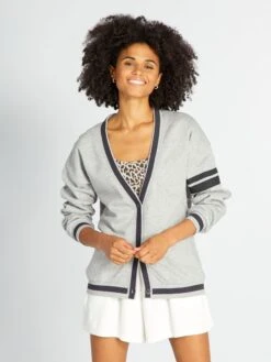 Chaqueta Estilo Campus - GRIS