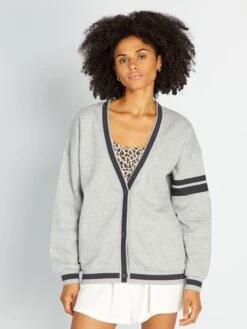 Chaqueta Estilo Campus - GRIS -Zalaris Tienda chaqueta estilo campus gris akv62 1 frb4