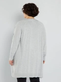 Chaqueta Midi De Punto - GRIS -Zalaris Tienda chaqueta midi de punto gris aet37 2 frb3