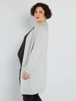 Chaqueta Midi De Punto - GRIS -Zalaris Tienda chaqueta midi de punto gris aet37 2 frb4