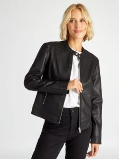 Chaqueta Tipo Biker - Negro