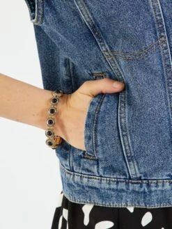 Chaqueta Vaquera Ancha Sin Mangas - AZUL -Zalaris Tienda chaqueta vaquera ancha sin mangas azul zr295 1 frb6