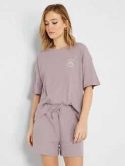 Conjunto De Pijama - 2 Piezas - PURPURA -Zalaris Tienda conjunto de pijama 2 piezas purpura zo377 2 frb3