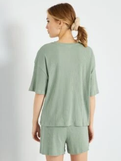 Conjunto De Pijama - 2 Piezas - VERDE -Zalaris Tienda conjunto de pijama 2 piezas verde zo377 1 frb3